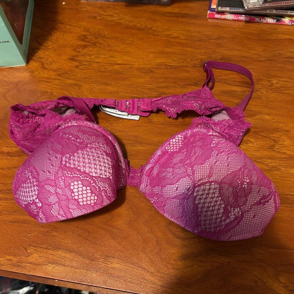 Victoria's Secret Pink Lace BigFit Demi Uplift Push-Up Bra 34A